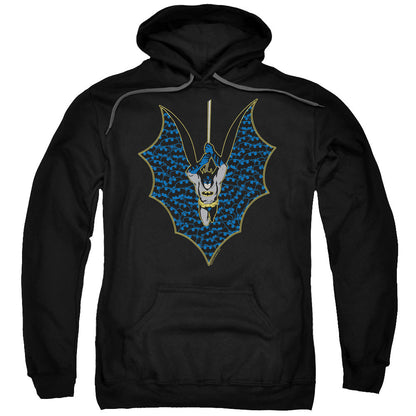 Batman Bat Fill Mens Hoodie Black Officially Licensed