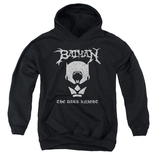 Batman Black Metal Batman Kids Youth Hoodie Black Officially Licensed