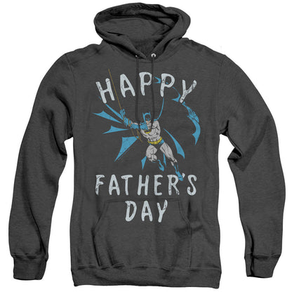 Batman Fathers Day Heather Mens Hoodie Black Officially Licensed