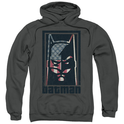 Batman American Batman Mens Hoodie Charcoal Officially Licensed
