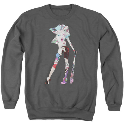 Batman Scene Inside Mens Crewneck Sweatshirt Charcoal