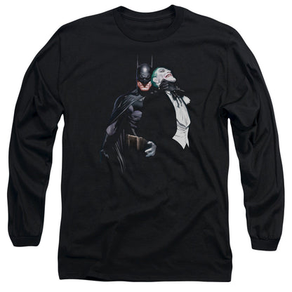 Batman Joker Choke Mens Long Sleeve Shirt Black Officially Licensed