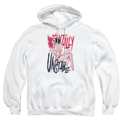 Batman Unstable Mens Hoodie White Officially Licensed