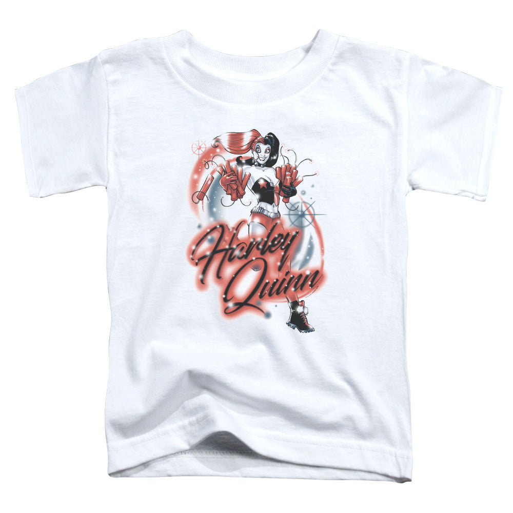 Batman Harley Airbrush Toddler Kids Youth T Shirt White Officially Licensed