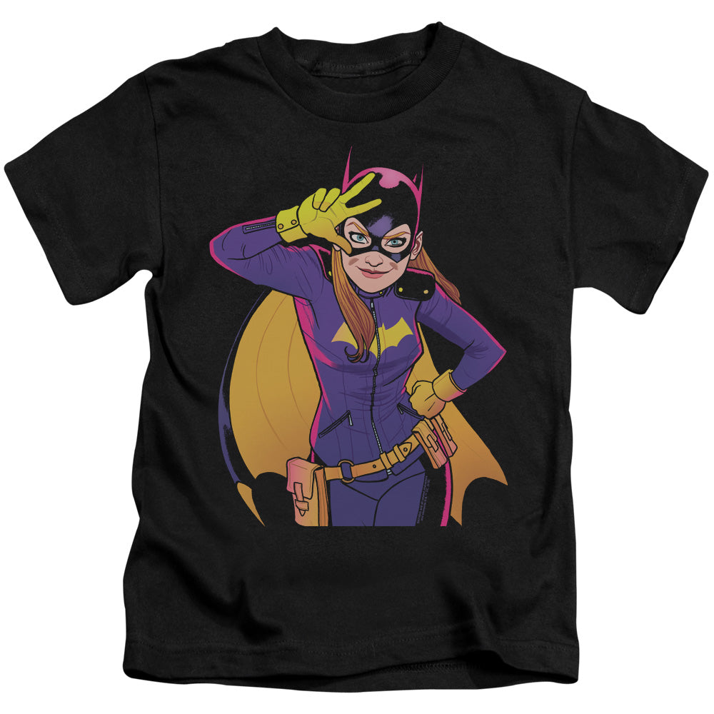 Batman Batgirl Moves Juvenile Kids Youth T Shirt Black Officially Licensed