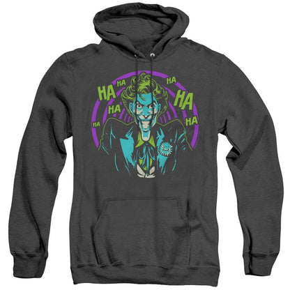Batman Hahaha Heather Mens Hoodie Black Officially Licensed