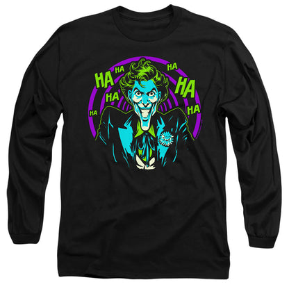 Batman Hahaha Mens Long Sleeve Shirt Black Officially Licensed