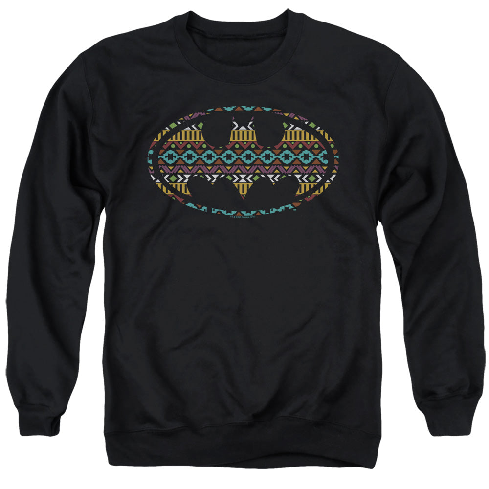 Batman Aztec Fill Mens Crewneck Sweatshirt Black