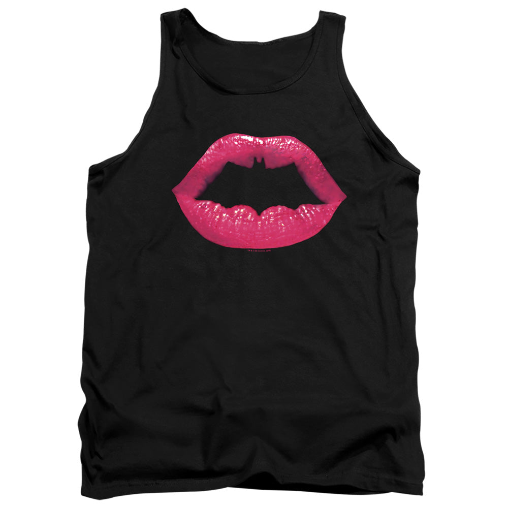 Batman Bat Kiss Mens Tank Top Shirt Black Officially Licensed