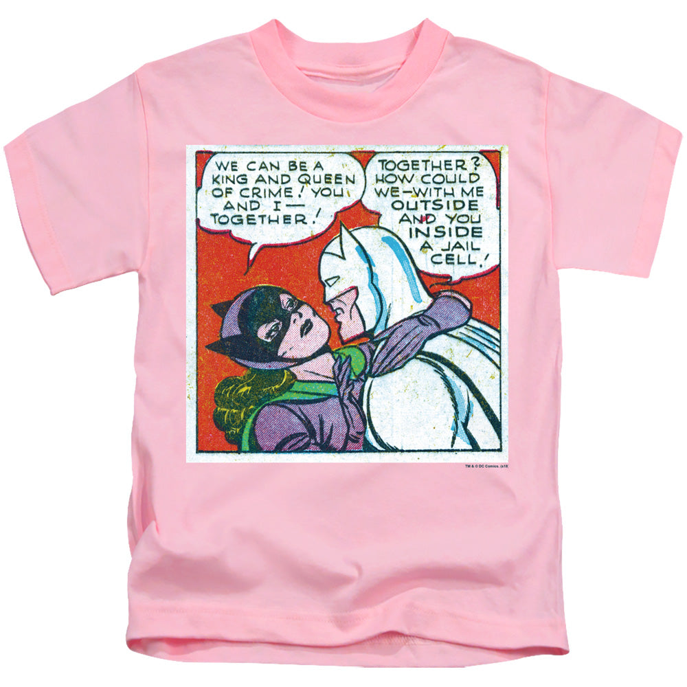 Batman Jail Cell Juvenile Kids Youth T Shirt Pink Officially Licensed