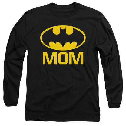Batman Bat Mom Mens Long Sleeve Shirt Black Officially Licensed
