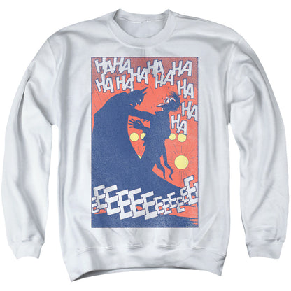 Batman Punchline Mens Crewneck Sweatshirt White