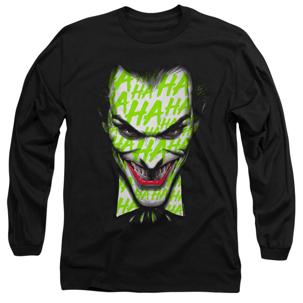 Batman Ha Ha Smile Mens Long Sleeve Shirt Black Officially Licensed