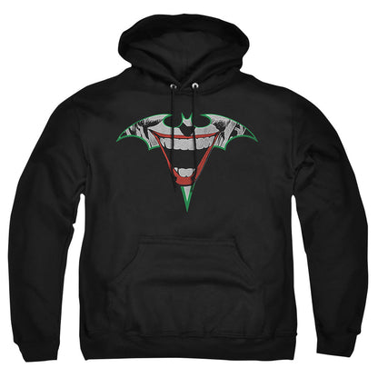Batman Joker Bat Logo Mens Hoodie Black Officially Licensed