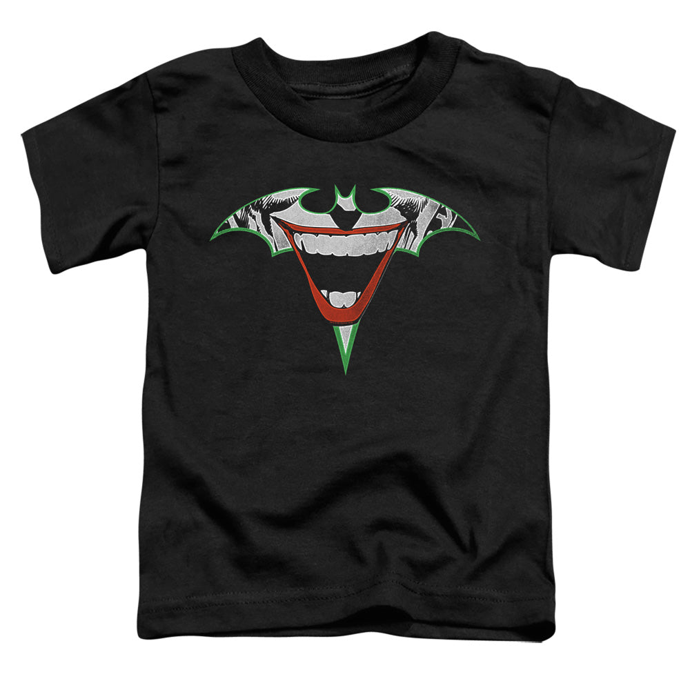 Batman Joker Bat Logo Toddler Kids Youth T Shirt Black Officially Licensed
