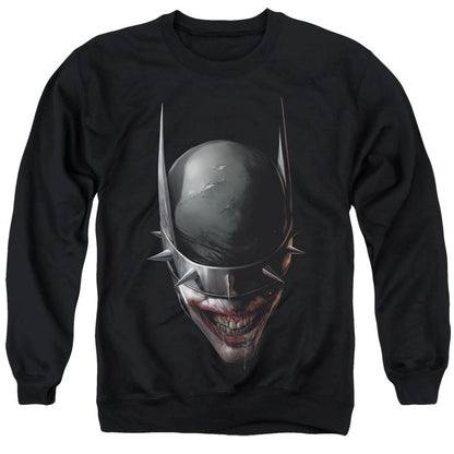 Batman Batman Who Laughs Head Mens Crewneck Sweatshirt Black