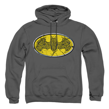 Batman Celtic Shield Mens Hoodie Charcoal Officially Licensed
