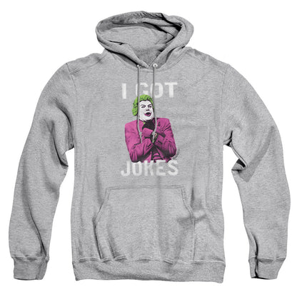 Batman Classic Tv Got Jokes Mens Hoodie Athletic Heather Officially Licensed
