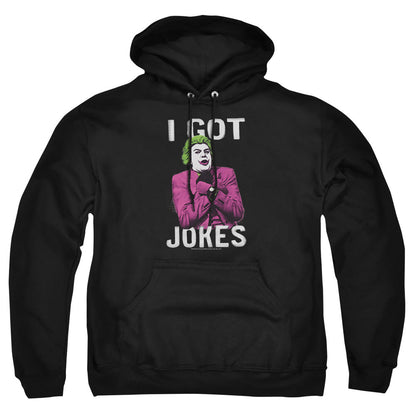 Batman Classic Tv Got Jokes Mens Hoodie Black Officially Licensed