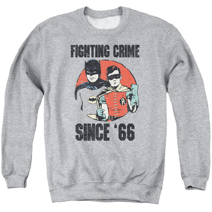 Batman Classic Tv Since 66 Mens Crewneck Sweatshirt Athletic Heather Officially Licensed