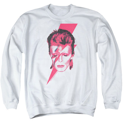 David Bowie Aladdin Sane Mens Crewneck Sweatshirt White Officially Licensed