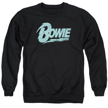 David Bowie Logo Mens Crewneck Sweatshirt Black Officially Licensed