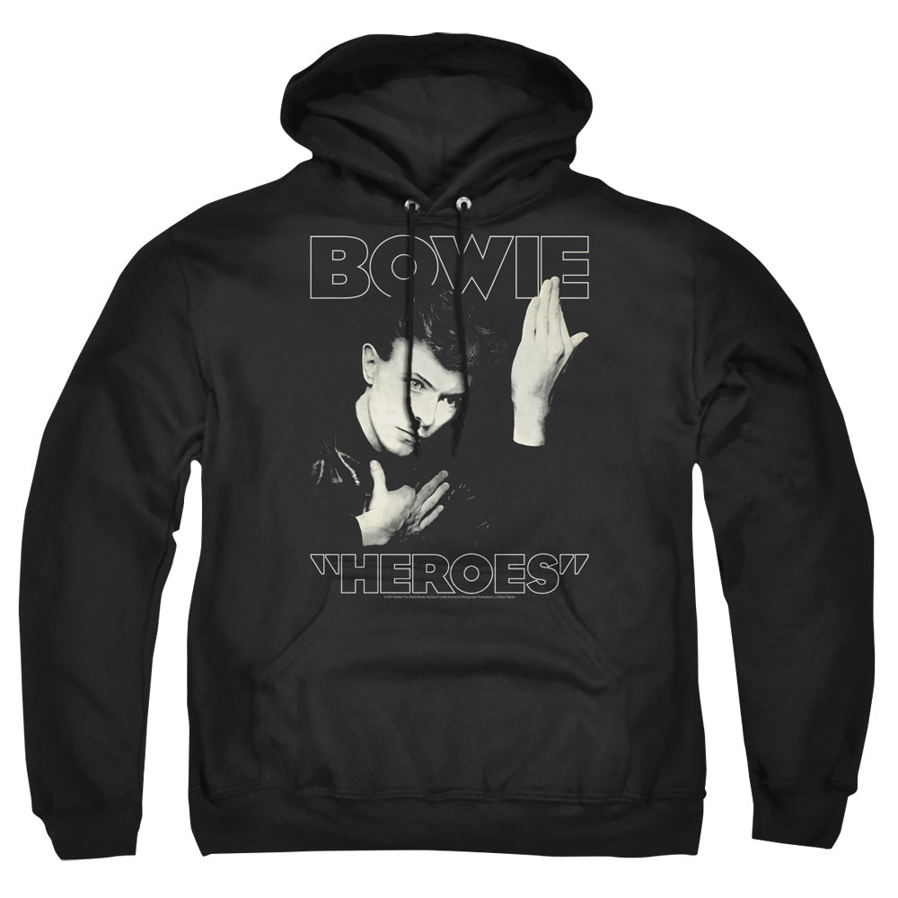 David Bowie Heroes Cover Mens Hoodie Black Officially Licensed