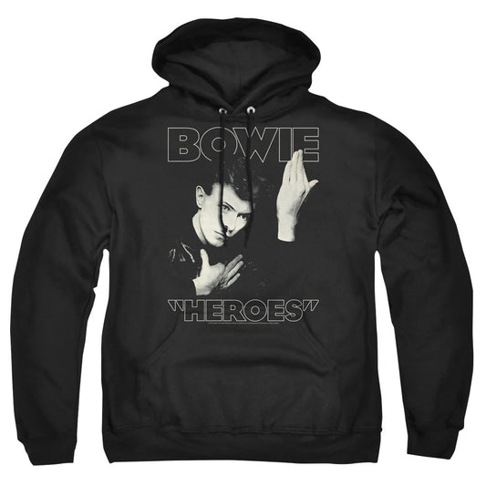 David Bowie Heroes Cover Mens Hoodie Black Officially Licensed