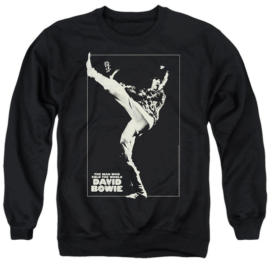 David Bowie The Man Cover Mens Crewneck Sweatshirt Black Officially Licensed