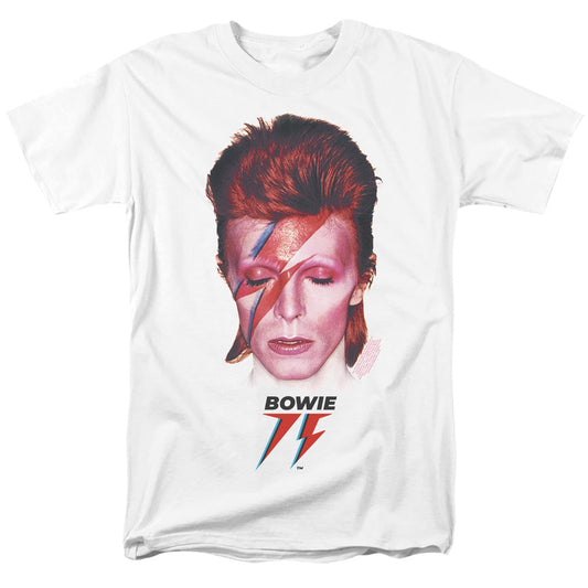 David Bowie Aladdin Sane 75 Mens T Shirt White Officially Licensed