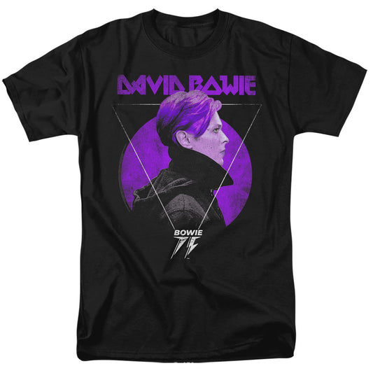 David Bowie Side Profile 75 Logo Mens T Shirt Black Officially Licensed