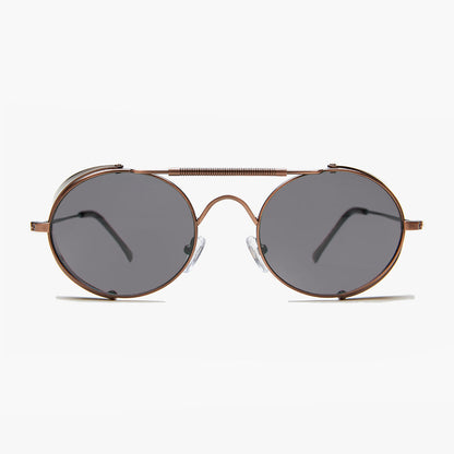 Copper Steampunk Sunglass with Folding Side Shields - Bram 5