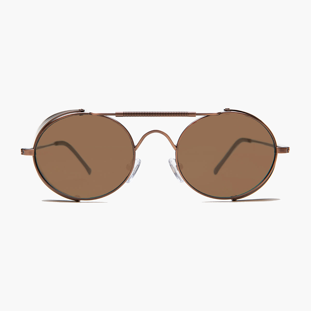 Copper Steampunk Sunglass with Folding Side Shields - Bram 5