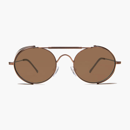 Copper Steampunk Sunglass with Folding Side Shields - Bram 5