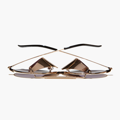 Gold Steampunk Sunglass with Folding Side Shields - Bram 6