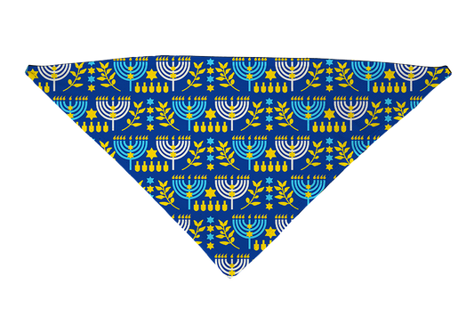 Bright Menorahs Dog Bandana