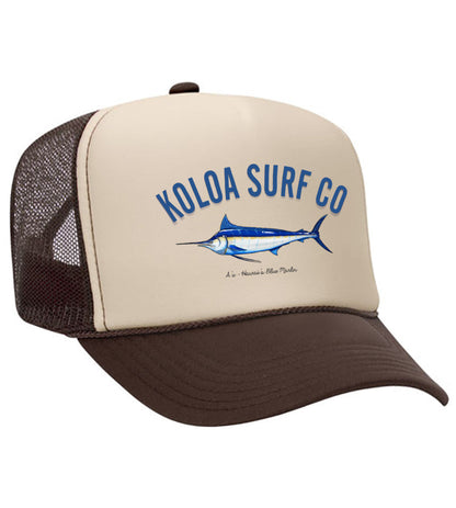 Koloa Blue Marlin Foam Trucker Hat