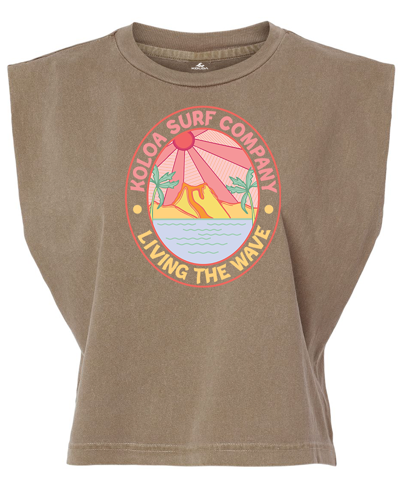 Koloa Vibrant Volcano Heavyweight Muscle Tank