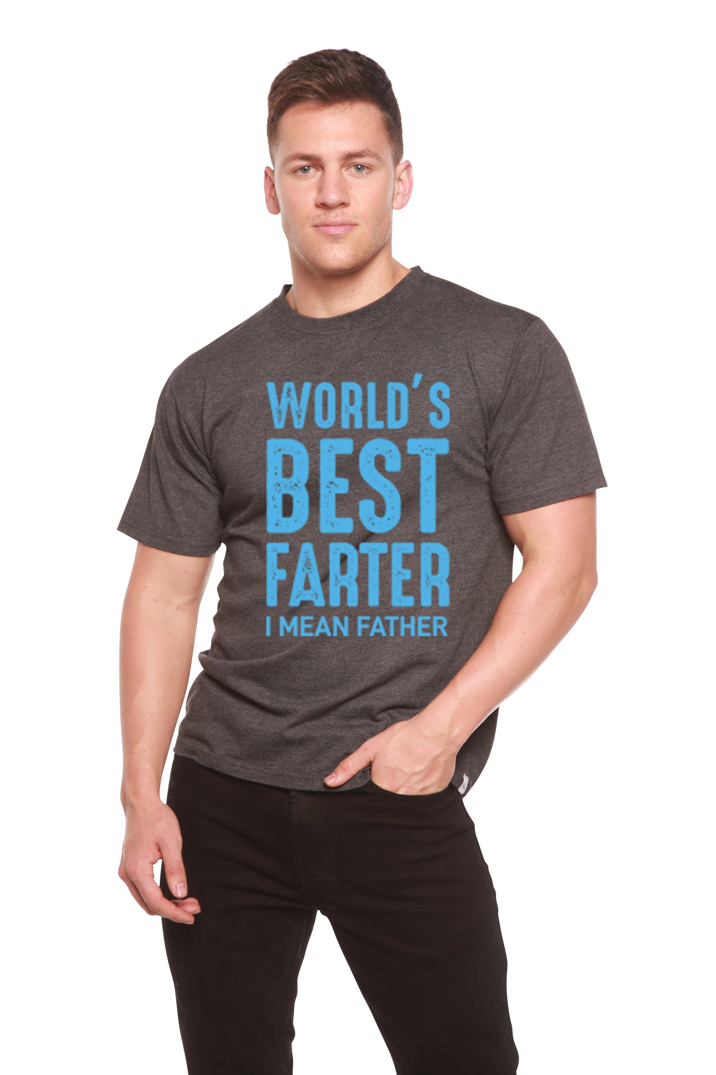 World's Best Farter Men's Bamboo Viscose/Organic Cotton Short Sleeve Graphic T-Shirt