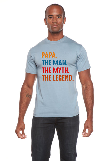 Papa, the Man, the Myth, the Legend Men's Bamboo Viscose/Organic Cotton Short Sleeve Graphic T-Shirt