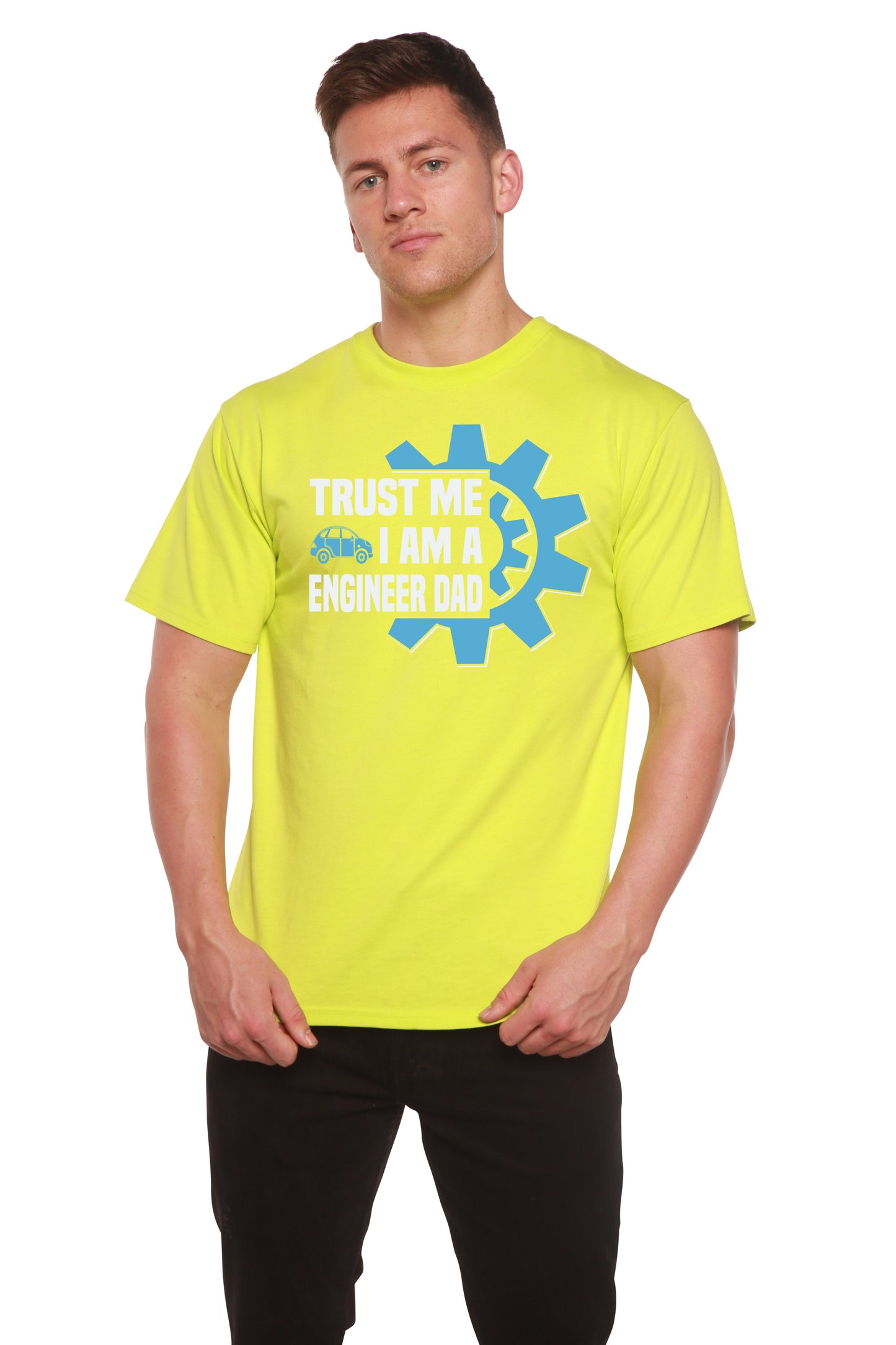 Trust Me I'm a Engineer Dad Men's Bamboo Viscose/Organic Cotton Short Sleeve Graphic T-Shirt