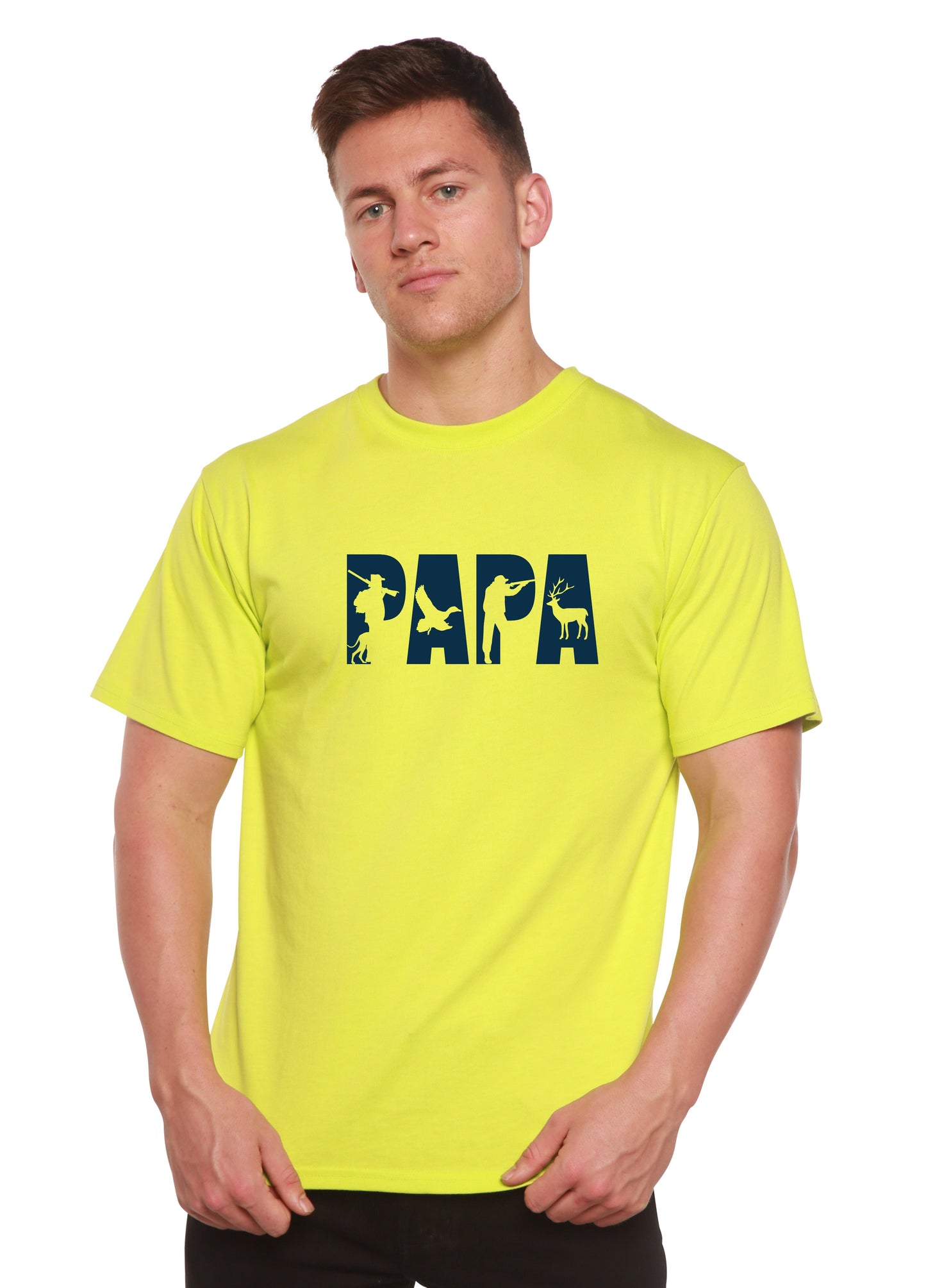 PAPA Men's Bamboo Viscose/Organic Cotton Short Sleeve Graphic T-Shirt