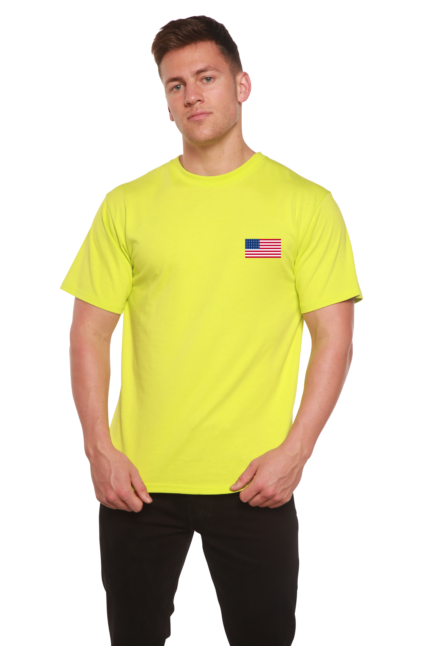 American Flag Men's Bamboo Viscose/Organic Cotton Short Sleeve Graphic T-Shirt