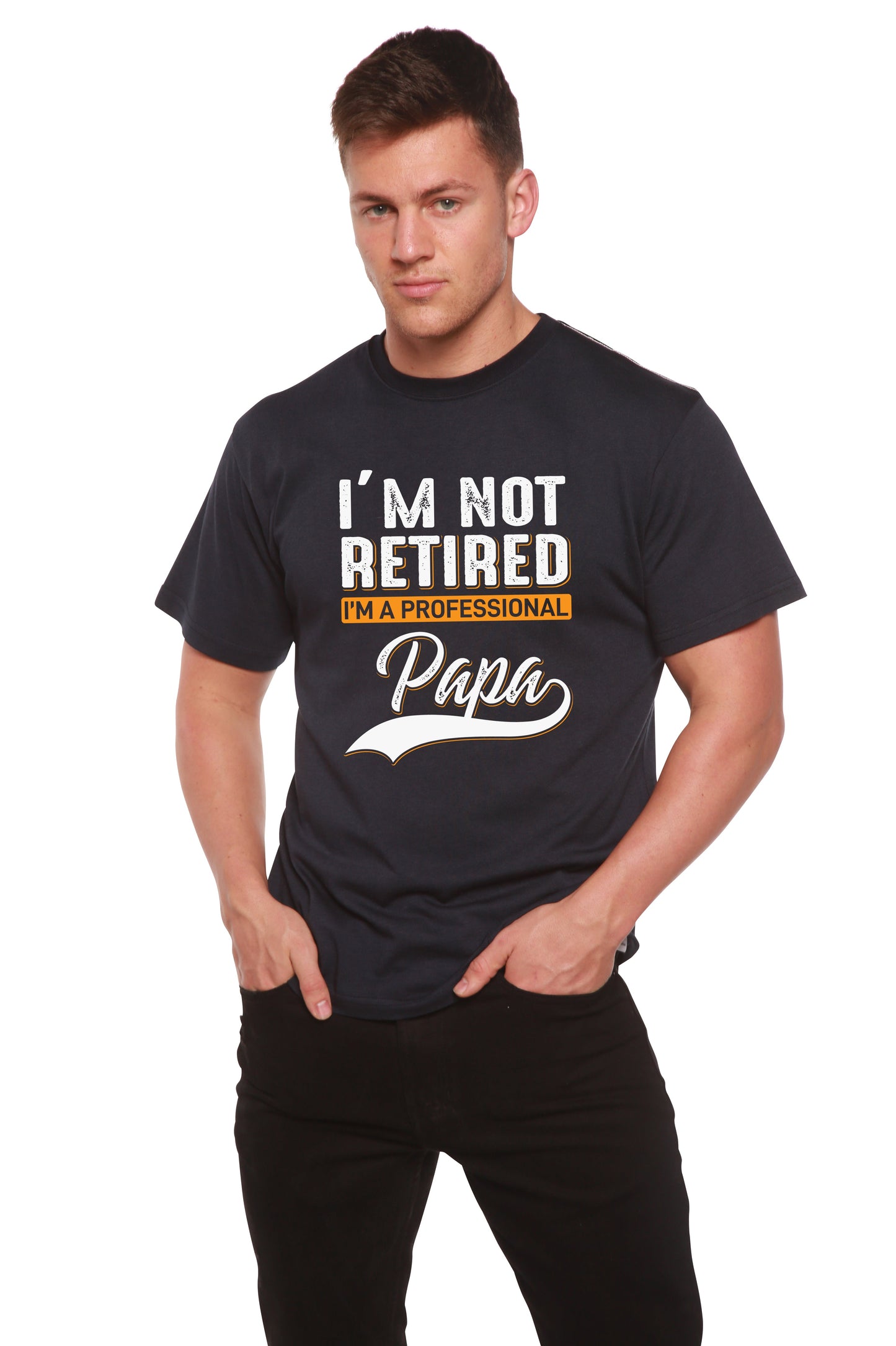 I'm not Retired Men's Bamboo Viscose/Organic Cotton Short Sleeve Graphic T-Shirt