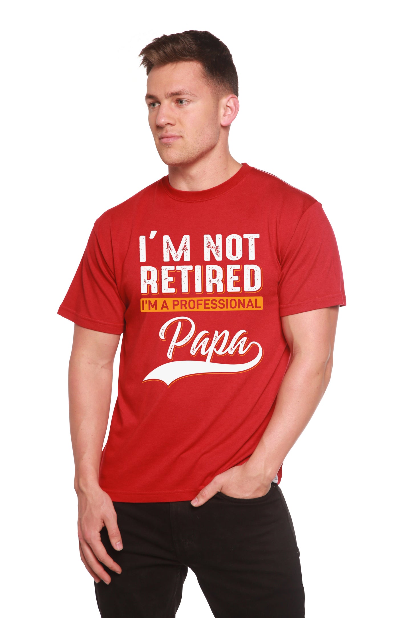 I'm not Retired Men's Bamboo Viscose/Organic Cotton Short Sleeve Graphic T-Shirt