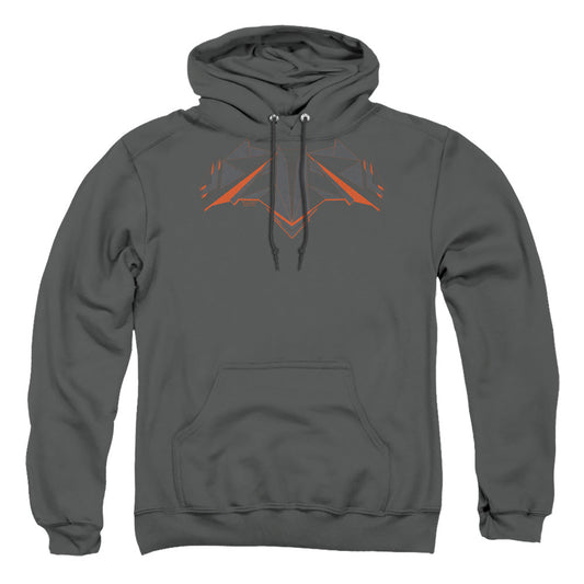 Batman V Superman Tech Bat Logo Mens Hoodie Charcoal Officially Licensed