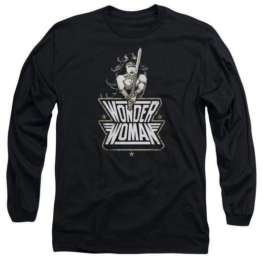 Batman V Superman Tough Mens Long Sleeve Shirt Black Officially Licensed
