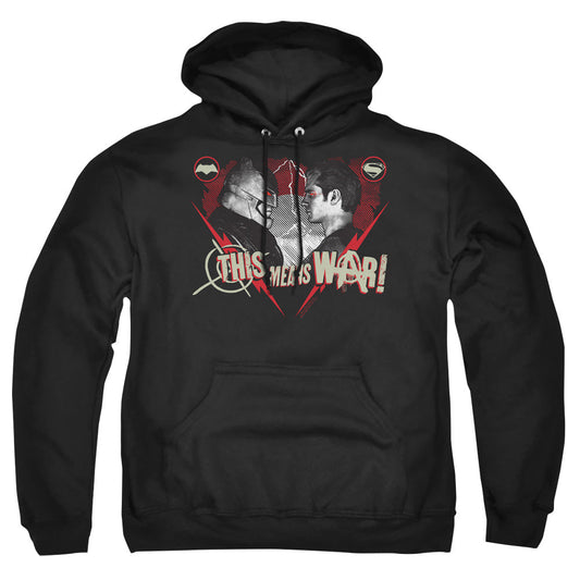 Batman V Superman This Means War Mens Hoodie Black Officially Licensed