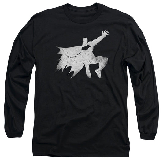 Batman V Superman Knight Silhouette Mens Long Sleeve Shirt Black Officially Licensed