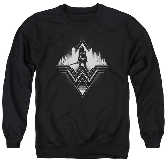 Batman V Superman City Warrior Mens Crewneck Sweatshirt Black Officially Licensed